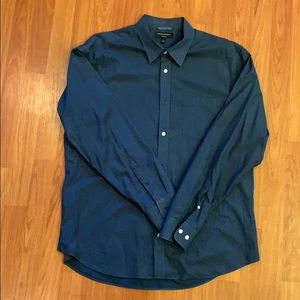 100% cotton long sleeve button down shirt